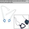 TUOREN Guitar Pick Holder Set of Holds 3 Stainless Steel Picks and 3 Colorful Celluloid Perfect for Electric and Ukulele Blue Necklace, 2, Picks,