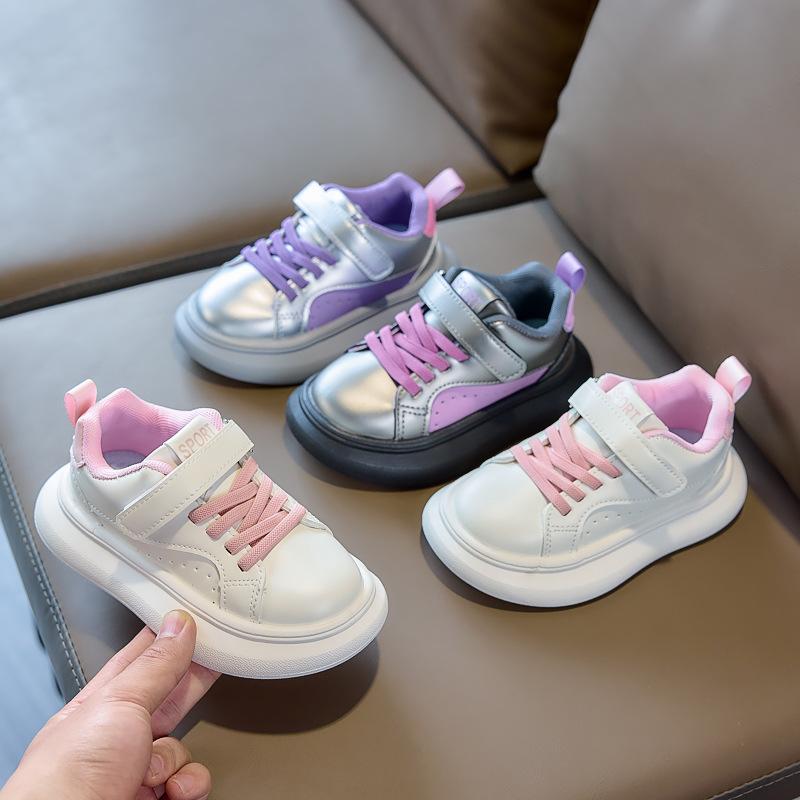 Girls' Shoes - New Style Children's Sports Shoes with Velcro Fastening Panels