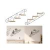 Plant Stand Staircase Decorative Shelf Multifunction Retro Floating Shelf Wall Hanging Shelf for Courtyard Office Living Room