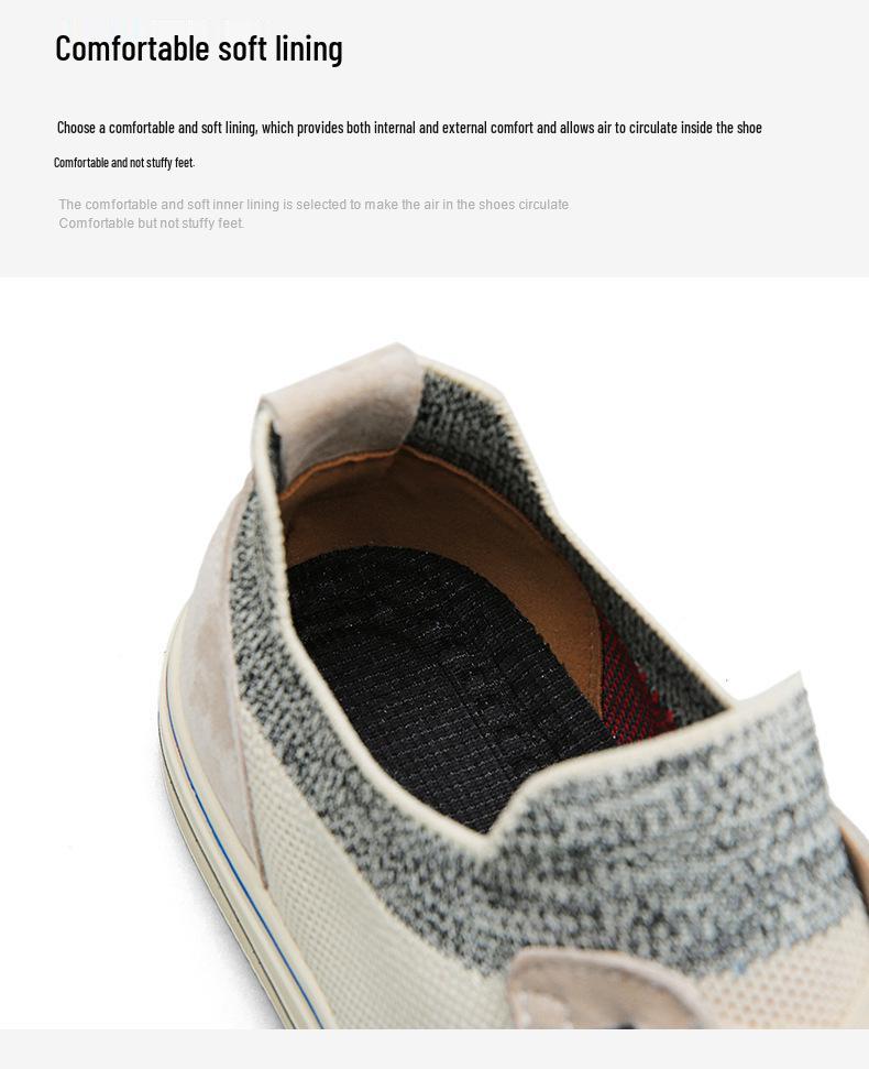 2025 Autumn Canvas Men's Breathable Slip-On Skate Shoes: Odor-Resistant and Casual