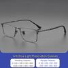 Pure Titanium Blue Light Blocking Men Reading Glasses Handmade Myopia Optical Prescription Glasses Ultralight Business Eyeglasse