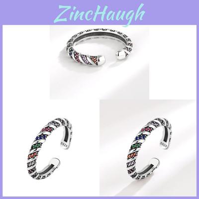 Geometric Silver Ring For Women With Adjustable Open Design And Vintage Style