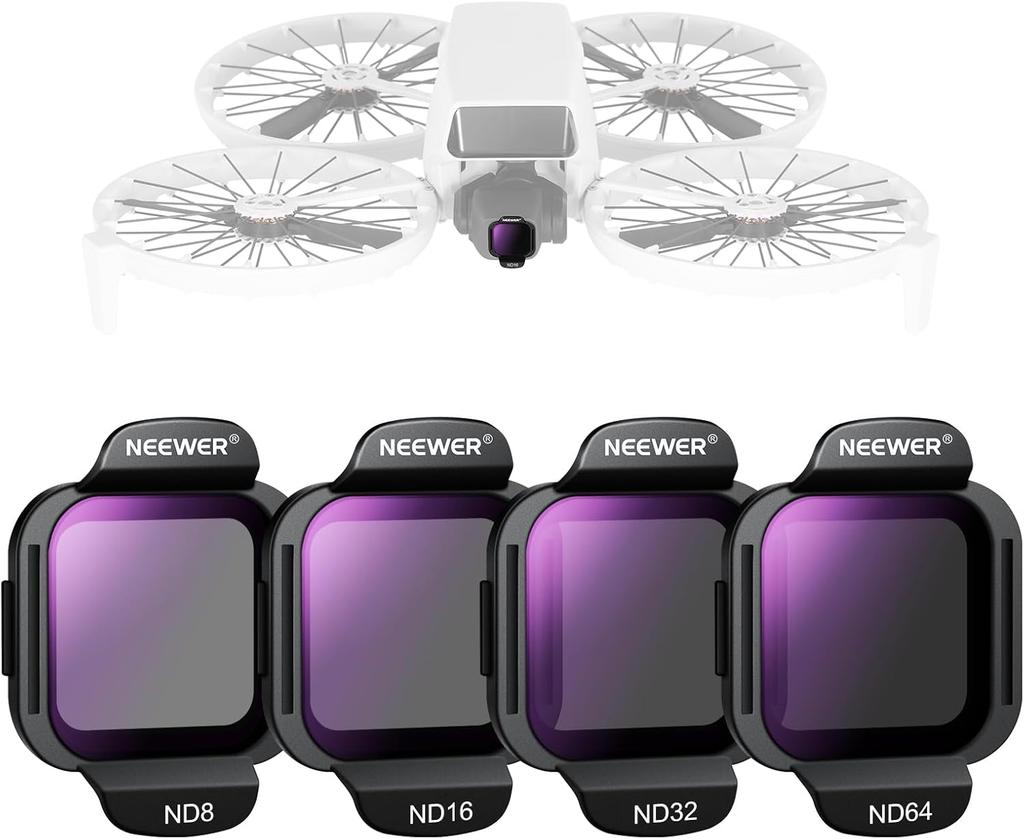 Sada ND filtrů NEEWER Pro dron Flip/Lito X1, Sada příslušenství pro kruhové polarizační HD neutrální hustotní čočky s rychloupínáním