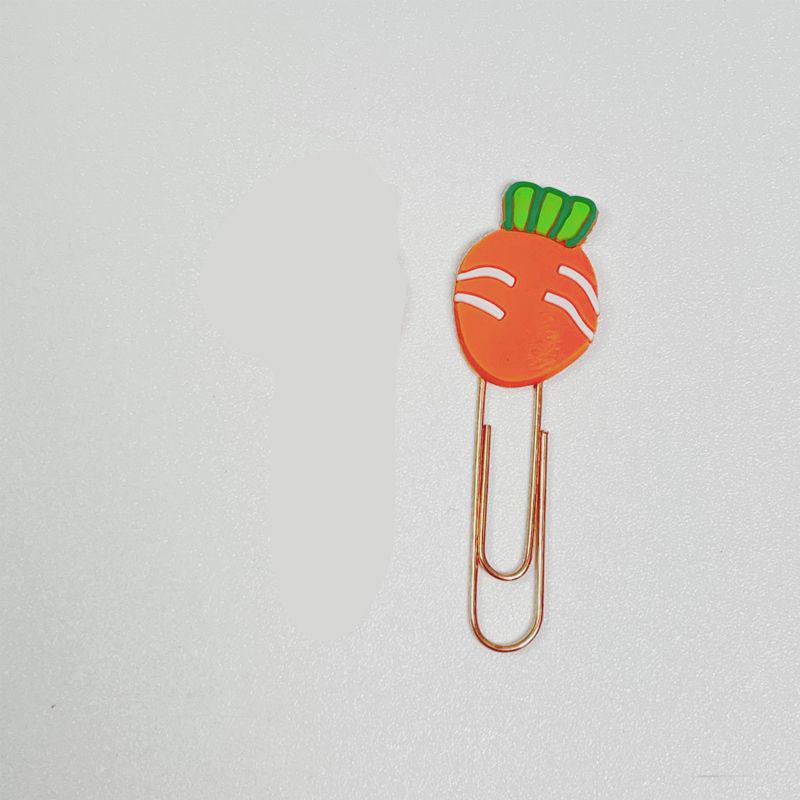 Rose Gold Creative Cartoon Metal Paperclip – Cute Irregular Bookmark Gift for Students