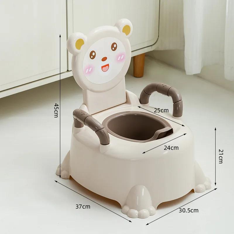 Bear-Shaped Potty Training Chair for Toddlers - Detachable Baby Toilet Seat Cartoon Design Anti-Slip Home Use for 1-3 Years Olds