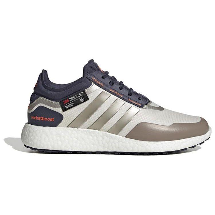 Adidas Rocket Boost Comfortable Fabric Shock Absorption Non-Slip Wear-Resistant Low-Top Casual Running Shoes Unisex Sneakers Black Gray HQ7214