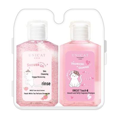 UNI CAT Peach White Tea Fragrance Travel Wash Set