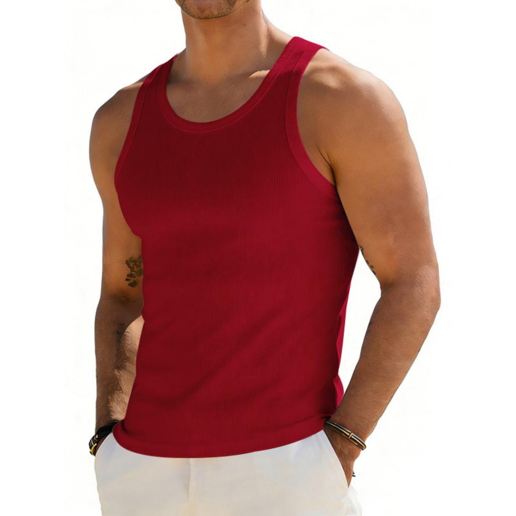 Herren Freizeit Gestreiftes Stretch Sport Tanktop Feuchtigkeitsableitend Schnelltrocknend Atmungsaktiv Basisschicht Fitnessstudio Weste für Sporttraining