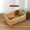 1PC Handmade Woven Fruit Basket Exquisite Snack and Fruit Tray Large-sized Rattan Snack Storage Basket Kitchen Bread Basket