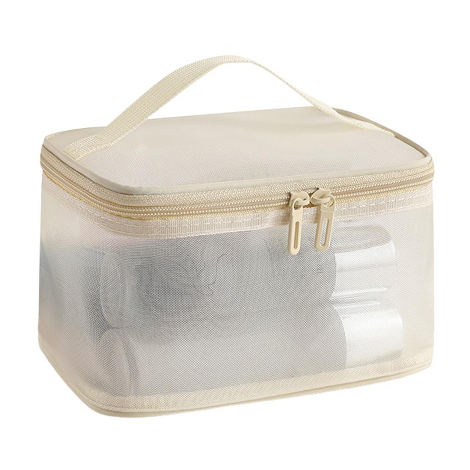 Двухслойная сетчатая косметичка Туалетная сумочка Многофункциональная Дорожная Износостойкая Многослойное хранение Большая вместимость Сумка для макияжа