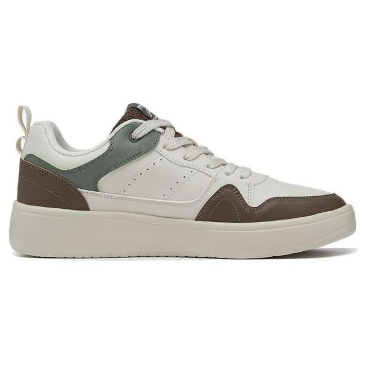 Chaussures de Skateboard Li Ning Line 2.0 Résistantes à l'abrasion Respirantes Basse Tige Homme Blanc Ambre AGCT337-2