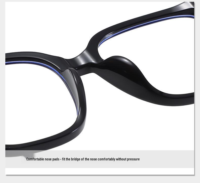 TR90 Korean-Style Large Frame Blue Light-Blocking Mung Bean Eyeglasses 8015