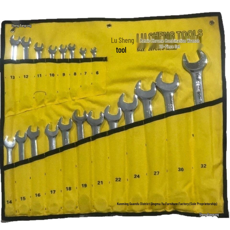 14-teiliges Maul-/Ringmaulschlüssel-Set mit Hängetasche für Mechaniker