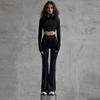 Zipper Top High Waisted Leggings Set Zipper Tops High Waist Tights Suit
