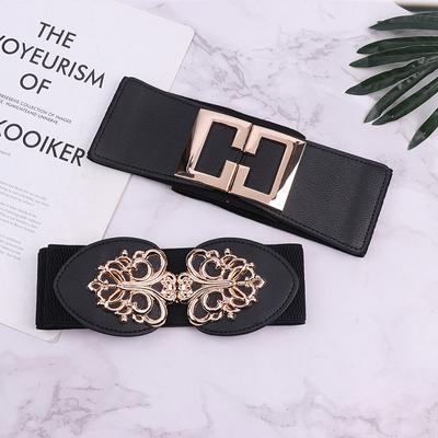 Vintage Elastic Wide Waistband Belt Dress Shirt Decoration For Women Corset