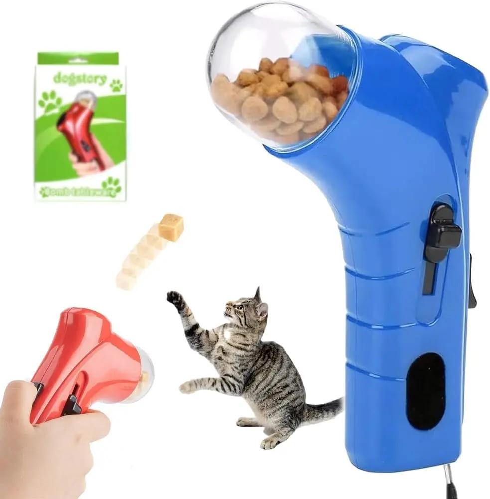 

Пусковое устройство для лакомств для собак и кошек - Веселая тренировочная игрушка-кормушка с дозатором еды, идеально подходит для упражнений и укрепления связи во время прогулок, товары для питомцев синий