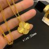 Clover Big Flower 26MM European and American Light Luxury Versatile Necklace Stainless Steel Long Sweater Chain