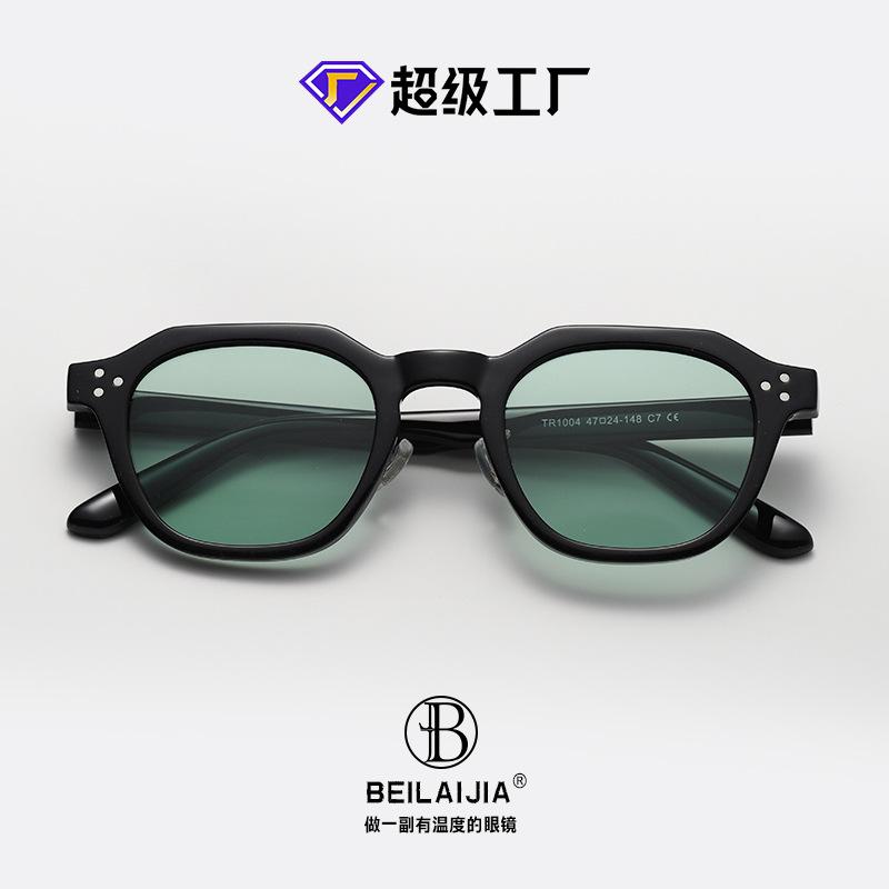 Vintage American style TR90Unique Punk Style Polygonal Polarized Sunglasses for Men, Street Style Trendy Sunglasses for Women
