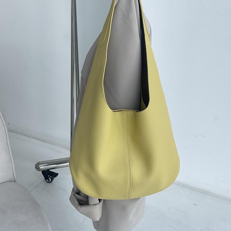 Hochwertige Französische Achseltasche Echte Leder Umhängetasche Pendler Tragetasche für Damen