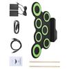 USB Powered Electronic Drum Includes Sound Output Jacks Suitable for Headphones and Speakers Featuring Various Drum Set