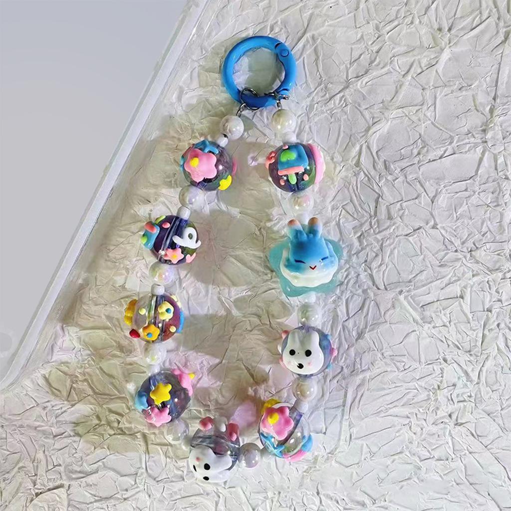 Cute Kawaii Mini Candy Color Bow Keychain Cartoon Colorful Phone Anti Loss Lanyard Backpack Pendant Decoration Gifts