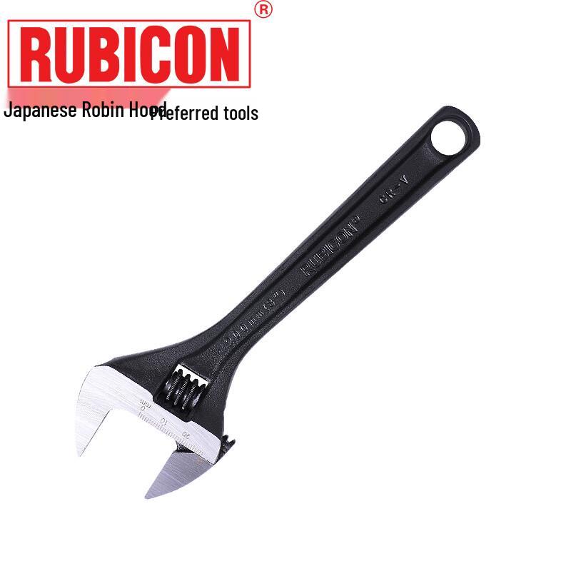 RUBICON Chrome Vanadium Adjustable Wrench with Scale