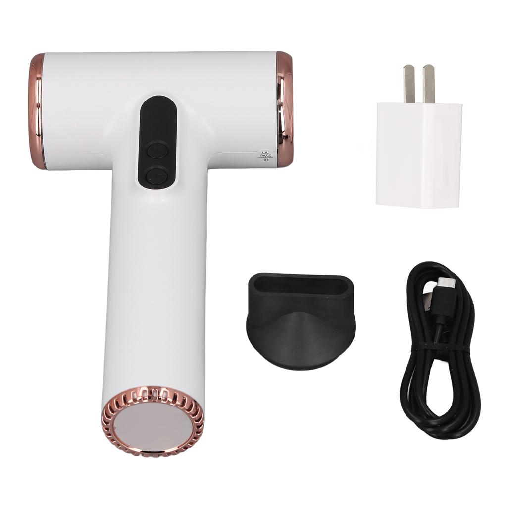 Cordless Hair Dryer USB Rechargeable Powerful 200W Fast Drying Blow Dryer with Nozzle for Home Trave