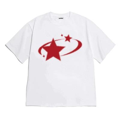 8Tonteuleogkeiseu [Short Sleeve T-Shirt Cloudy Star] Unisex Oversized Fit