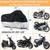 Motorcycle Covers, Outdoor Waterproof Motorbike Covers with Lock-Holes & Storage Bag, Fits Up To 96.5" Motorcycles