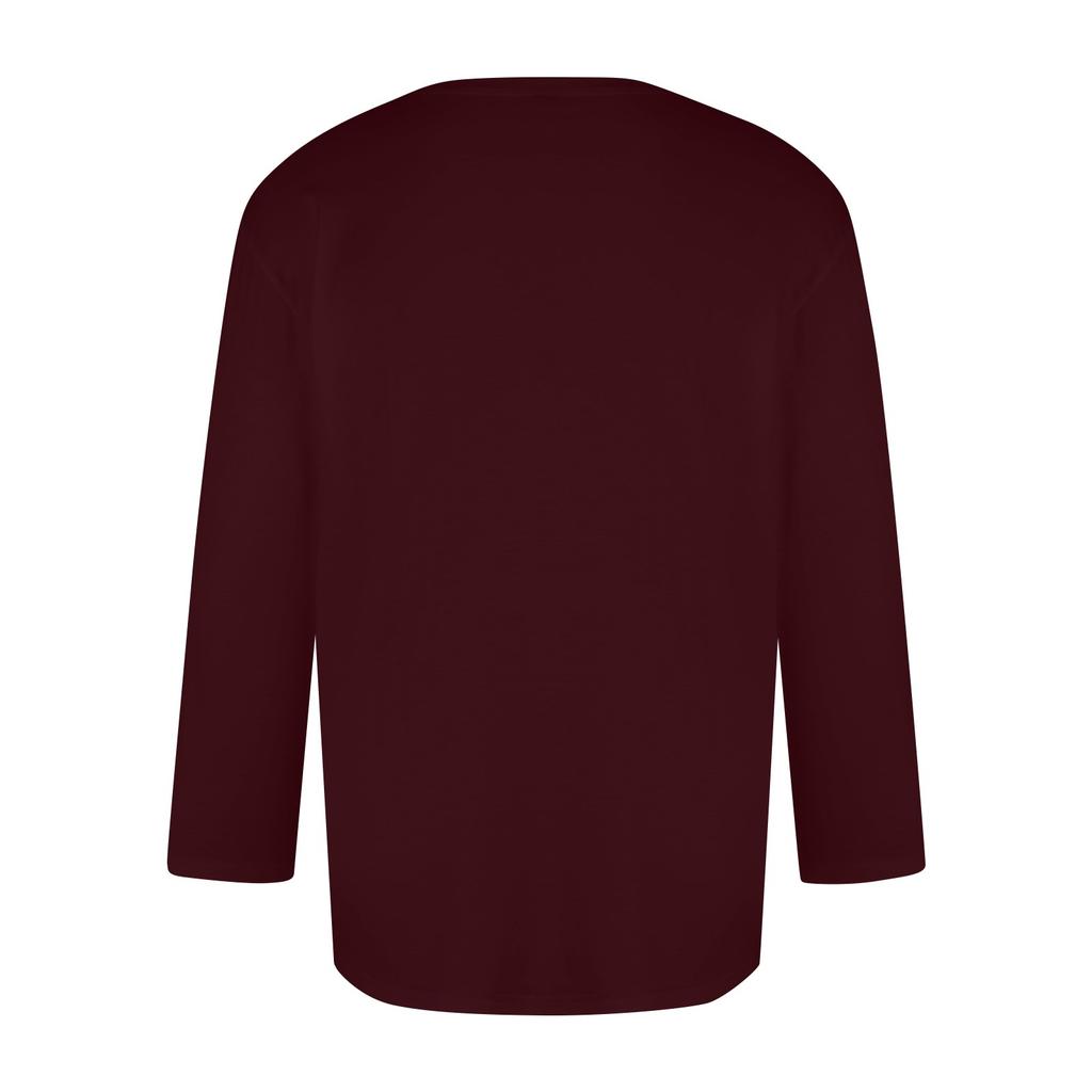 Men's Fashion Casual Seven-Point Sleeve Print Round Neck Top