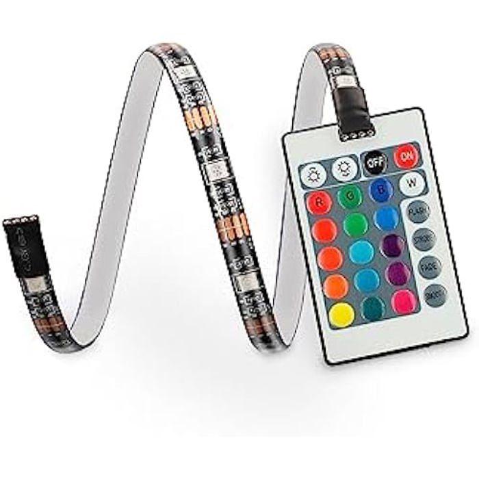 Bandeau LED Connecté Pour TV - KSIX - 5m - Multicolore - Télécommande - Intérieur