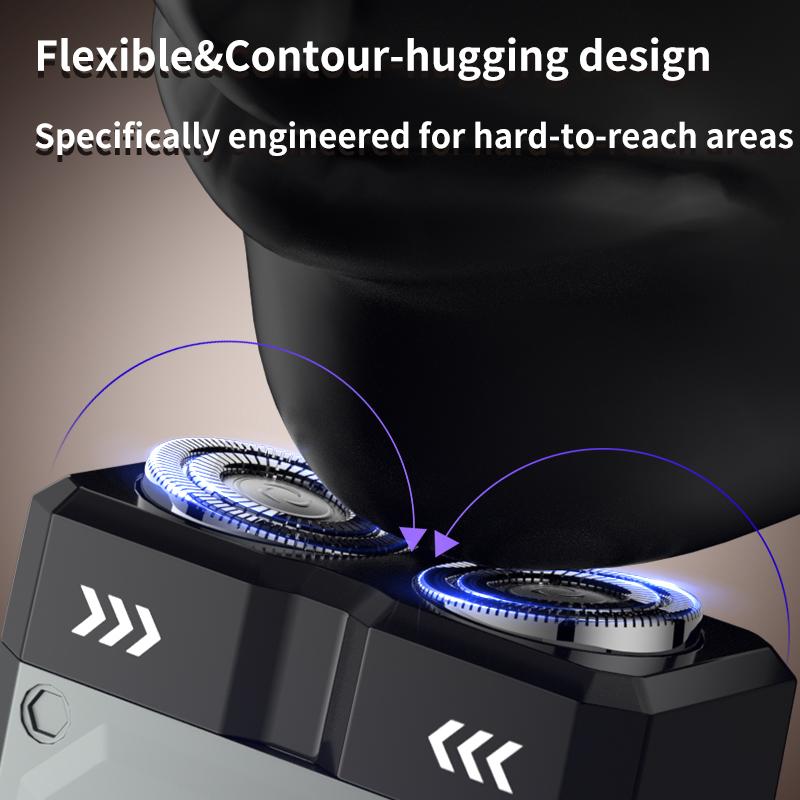 2026 New Upgrade Mini Portable Electric Shavers New Model Dual-Head USB Rechargeable Men Shavers Beard Trimmer for Home,Car,Office,Business Trip