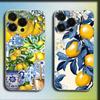 Frukt Citron Konst Mönster Telefonfodral För iPhone 16,15,14,13,12,11 Plus,Pro,Max,XR,XS,X,Plus,SE,Mini Genomskinligt Mjukt Skydd
