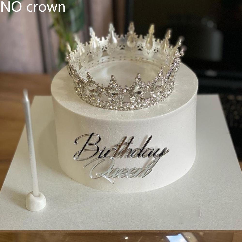 5 Stück Gold Silber Happy Birthday Prinzessin Kuchenaufsätze für Geburtstagsmädchen Damen Party Kuchen Dekoration Zubehör