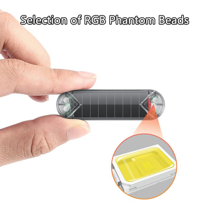 Solar Warning Light Car Rear Collision Prevention Free Breathing Light Motorcycl Electric Vehicle Bicycle Led Tail Flashing Ligh