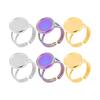Stainless Steel Ring Base Adjustable Ring Blank Cabochon Ring Blank Base Flat Bezel