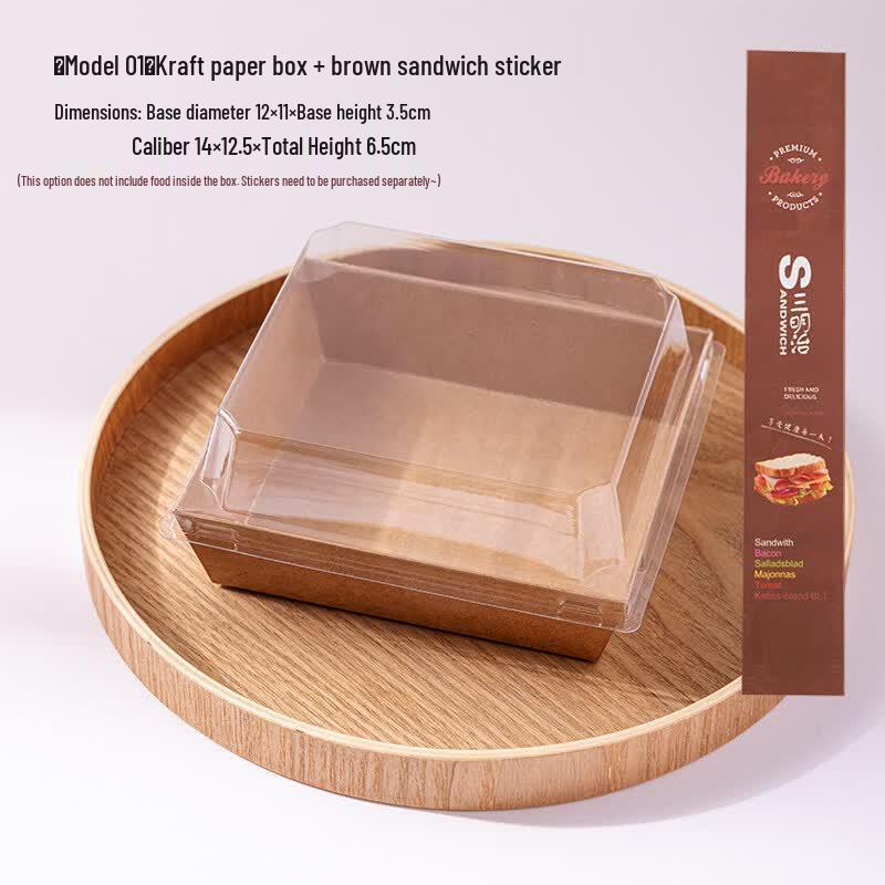 Multi-Purpose Clear Lid Dessert & Sandwich Packaging Box