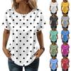 Women's Fashionable Casual Vintage Printed Top Women's Fashionable Casual Polka Dot Printed Blouse