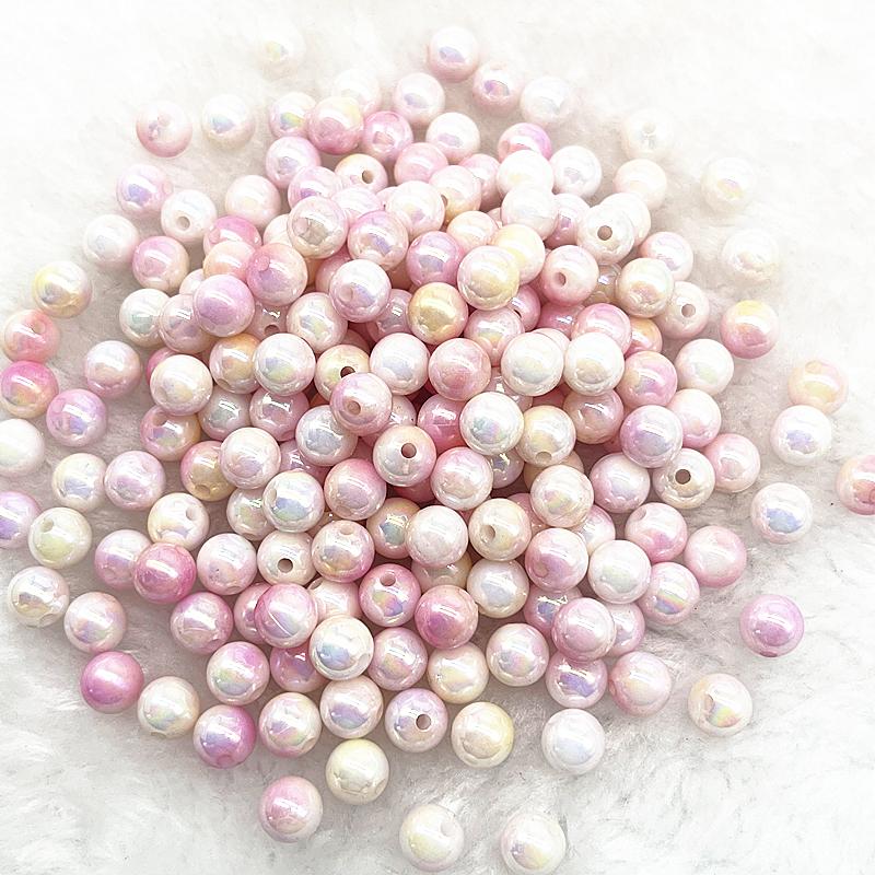 4mm 6mm 8mm 10mm Cream Series Round Acrylic Pearl Beads Loose Spacer Beads for Jewelry Making DIY Bracelet Necklace Earrings