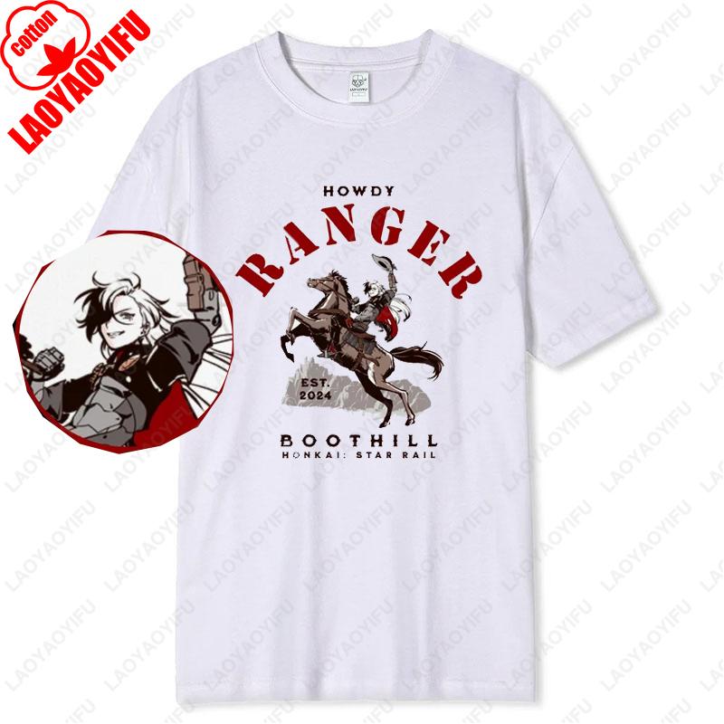 Boothill Themed Honkai Star Rail Tshirt Western Anime Otaku Unisex Cotton Tops Gift Men Women Fashion Summer Cool Hipster Tees