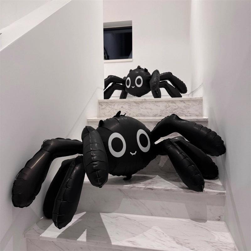 Halloween Spider Balloon - 3D Black Inflatable Decor for Party, Ghost  Festival & Trick - or - Treat  Supplies  (Air - Filled)