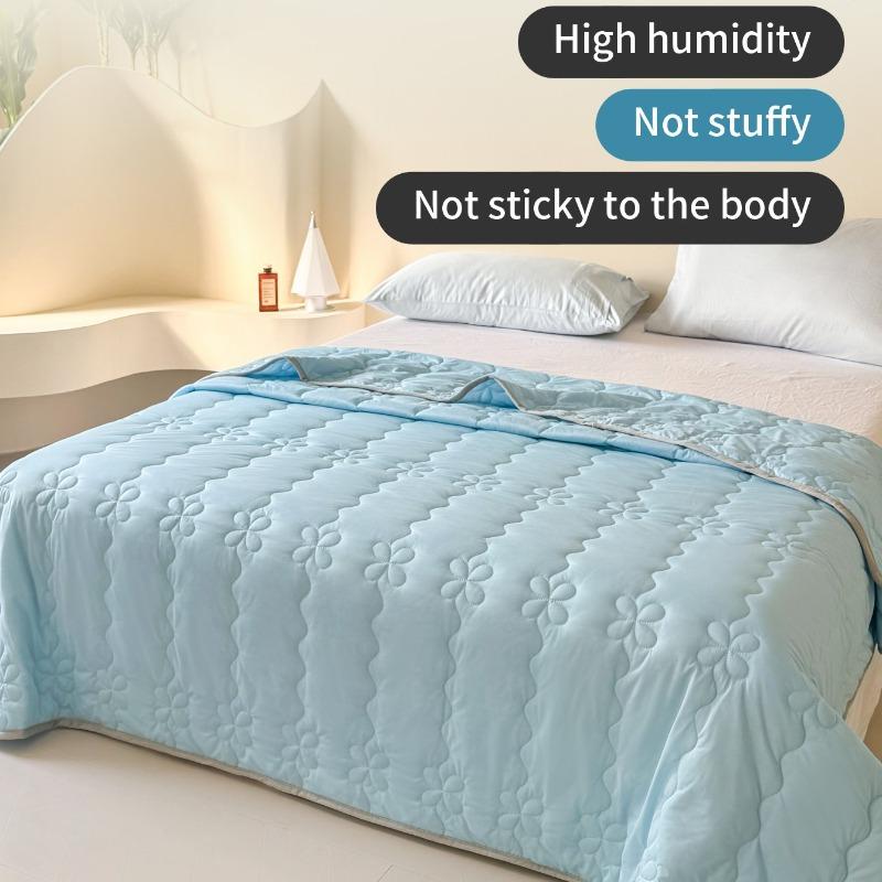 New Cool Silk Summer Quilt, Summer Cool Quilt, Air Conditioner Quilt, Solid Color, Simple Japanese Style