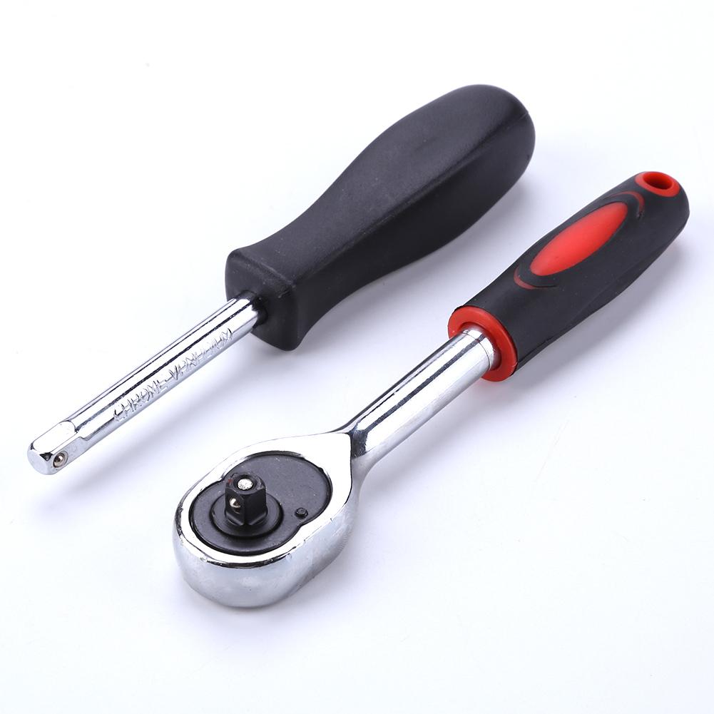 46 Pcs Drive Socket Set Car Repair Tool Pawl Socket Spanner Screwdriver Tool Kit CR-V Socket Ratchet Wrench Set Combo Tools Kit