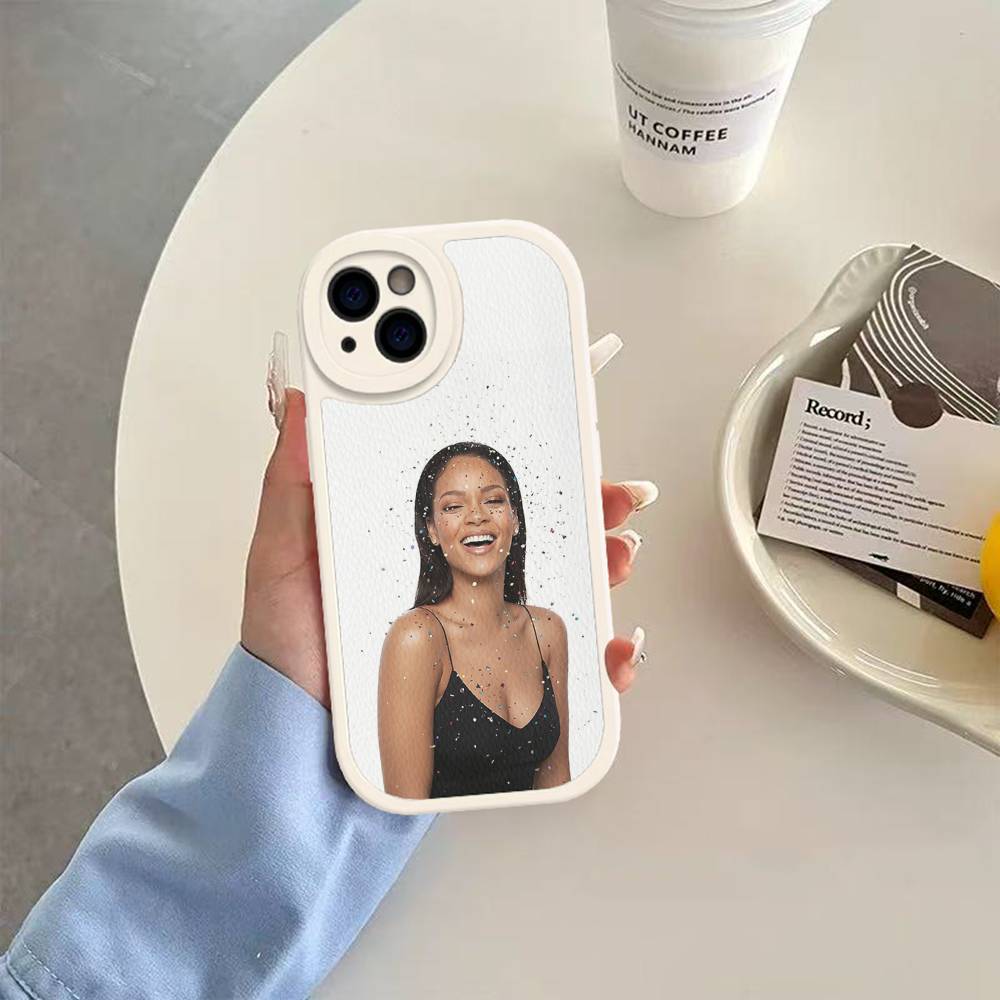 Rihanna Phone Cover For IPhone 11 12 13 14 15 16 Pro Max Mini Plus Soft Leather Case