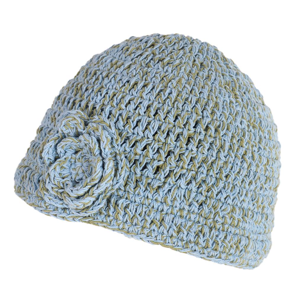 Handmade Knitted Hat Fashion Knitted Hat Elegant Flower Hat Soft Warm Headwear Winter Fashion Hat for Women