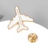 Creative Metal Enamel Badge Funny Letter Aircraft Brooch Cartoon Airplane Lapel Pin  Women Men