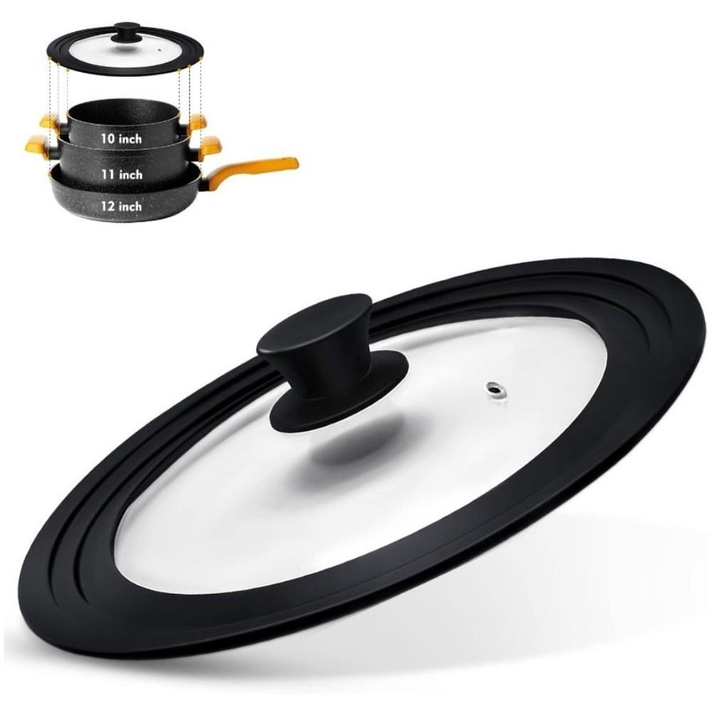 Silikonrand Runder Topfdeckel Universal Bratpfannendeckel Ersatzdeckel Küchenutensilien