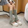Womens Lolitas Knit Long Socks Flared Leg Warmers Harajuku Booties Socks Winter Warm Ankle Heap Socks