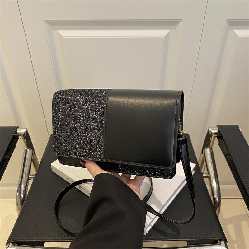 Hong Kong style retro small bag women's small square bag fashionable and simple foreign style trendy messenger bag shoulder bag