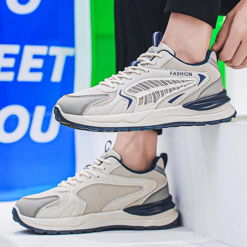 Fashion Men Sneakers Mesh Casual Shoes Lac-up Men Shoes Lightweight Vulcanize Shoes Walking Sneakers